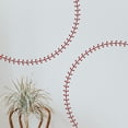 thumbnail image 4 of Baseball Stitching Wall Stickers Baseball Stitching Vinyl Wall Decals Baseball Adhesive Sticker DIY Vinyl Art Decorations for Bedroom Living Room 96x30CM 2 Sheets/Set, 4 of 8