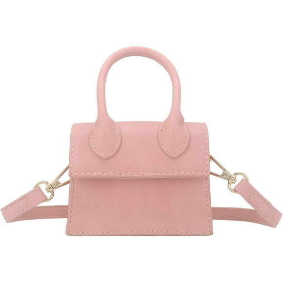 Nodeber Mini bolso cruzado para mujeres y niñas de cuero sintético con solapa, bolso de mano con asa superior