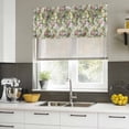 thumbnail image 4 of 2 Pack Valances for Window, Sage Green Botanical Short Curtains for Kitchen Bedroom Living Room, Spring Floral Summer Botanical Vintage Rod Pocket Small Window Treatment Valance Drapes 42 x 12 Inch, 4 of 8