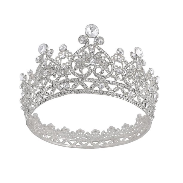 Jumpingount de reina para mujer, de boda con diamantes de imitación, Tiara, accesorios para el cabello para fiesta de disfraces, desfile de Accesorio para el cabello No.1 Jumpingount AP006904-02