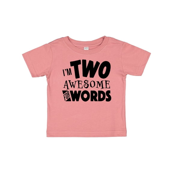 Inktastic I'm Two Awesome for Words 2nd birthday Boys or Girls Baby T-Shirt