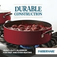 thumbnail image 5 of Farberware Easy Clean 14" Nonstick Family Pan, Jumbo Cooker With Lid, Red, 5 of 13