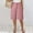 Pink, variant on JJHGVB Cotton Linen Capris for Women Baggy Shorts Women Linen Bermuda Shorts for Women Pedal Pushers Below the Knee Resort Wear for Women Wide Leg Elastic Waist Women Linen Shorts Army Green L