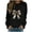 Black, variant on XMMSWDLA Womens Loose Casual Pullover Shirt Tops, Round Neck Long Sleeve Sweatshirt for Women