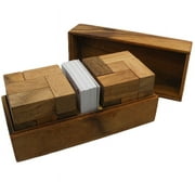 Soma Cube Double With Playing Cards Wooden Puzzle