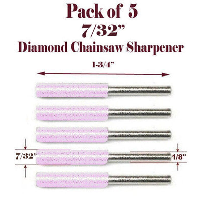 New Set Fits Sharpener Diamond Burr Stone Rotary Chainsaw 7/32" 1453 File Power