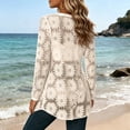 thumbnail image 5 of Womens Lightweight Cardigan Long Sleeve Open Front Jacquard Sheer Cardigan | Beach Cover Up, Thin Cardigan, Cute, Business Casual, Light, Jackets, Shrugs, Outerwear, Fall Fashion 2026 Beige,2XL, 5 of 7