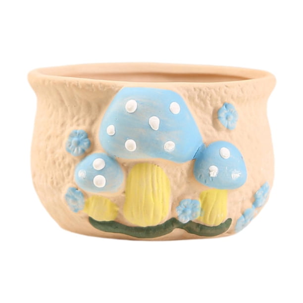 Maceta de cerámica bonita para plantas, multifuncional, de 3,9x3,5x2,4 pulgadas, para decorar la entrada, adorno decorativo de mesa Estilo B
