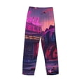 thumbnail image 3 of Lsque Western Style Dinosaur Print Men's Pajama Pants, Lounge Pant - Comfortable Home Wear,Elastic Waistband, Stylish Design-Large, 3 of 9