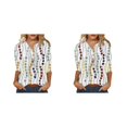 thumbnail image 3 of Blusa de manga corta Minnieouse para mujer, jersey para niñas, camisa de trabajo, playa, vacaciones, elegante, Top de verano, Tipo 5 METRO 2Conjunto, 3 of 6