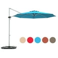 thumbnail image 3 of Gymax Parasol Déporté Suspendu de Patio 11 Pi avec Base d'Inclinaison à 360° Bleu, 3 of 10