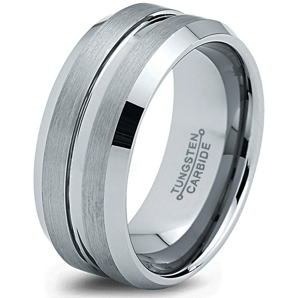 Charming Jewelers Tungsten Wedding Band Ring 8mm for Men Women Comfort