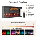 thumbnail image 5 of Sonegra Farmhouse TV Stand with 36" Big Fireplace, for TVs up to 90", Fireplace Entertainment Center, Black, 5 of 9