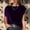 A815 Purple, variant on T-Shirt for Women Crewneck Cap Sleeve Vintage Loose Fit Velvet Texture Fabric Soft Stretchy Streetwear Casual Luxury Feel Summer Fall Fashion Tops