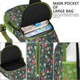 thumbnail image 4 of Sling Backpack,Dark Green Christmas Ornament Pattern Crossbody Bag with Water Bottle Holder,Waterproof Sling Bag for Men/Women with Chest Phone Holder for Hiking,Travel, 4 of 6