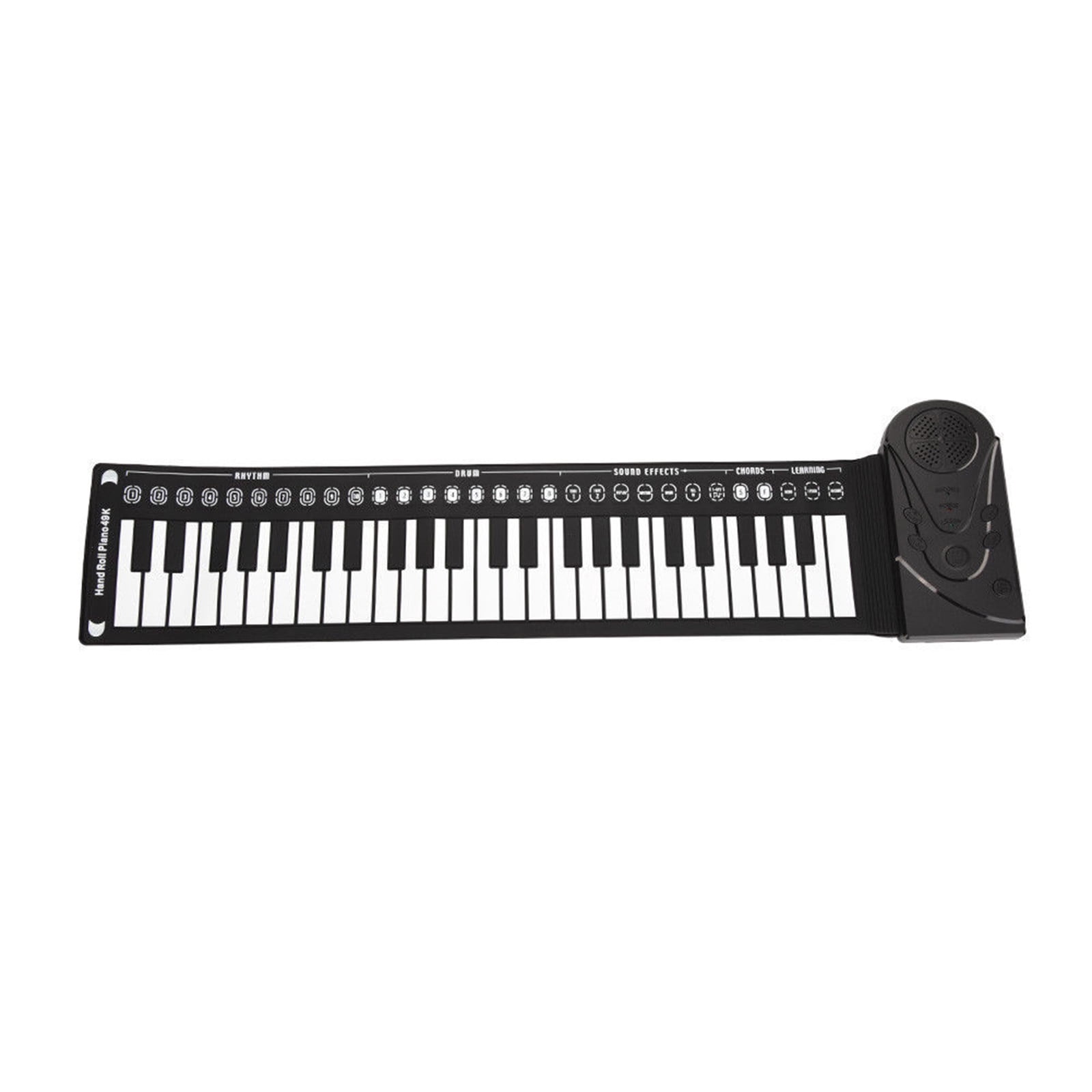 karymi Hand-Rolled Piano with Horn - Portable 49 Keys Organ Piano with Foldable Keyboard Instruments Educational People of All Ages Toys for Ages 5-7