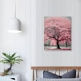 thumbnail image 4 of COMIO  Pink Tree Canvas Wall Art Pink and Grey Room Decor Cherry Blossom Wall Art Modern Art  Ready to Hang Living Room Wall Decor, 4 of 5