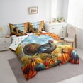 thumbnail image 3 of Manfei Happy Thanksgiving Day 7-Piece Bedding Comforter Set,Hello Fall Maples King Bedding Sets,Rustic Autumn Pumpkin Bed Sheets For Teens,Microfiber Bedroom Decor Reversible, 3 of 8