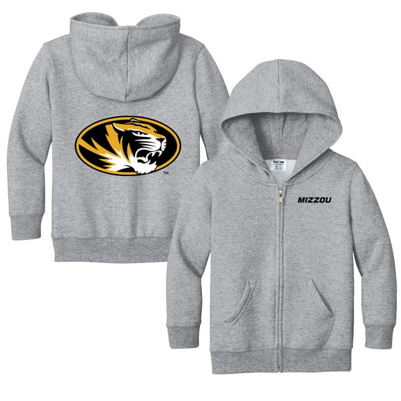 Toddler Chad & Jake Heather Gray Missouri Tigers Primary Logo Full-Zip Hoodie