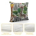 thumbnail image 4 of Safari Throw Pillow Cushion Case, Cartoon Style Animal Pattern Safari Themed Lions Tigers Flamingos Funny, Decorative Square Accent Pillow Cover, Multicolor, 4 of 5