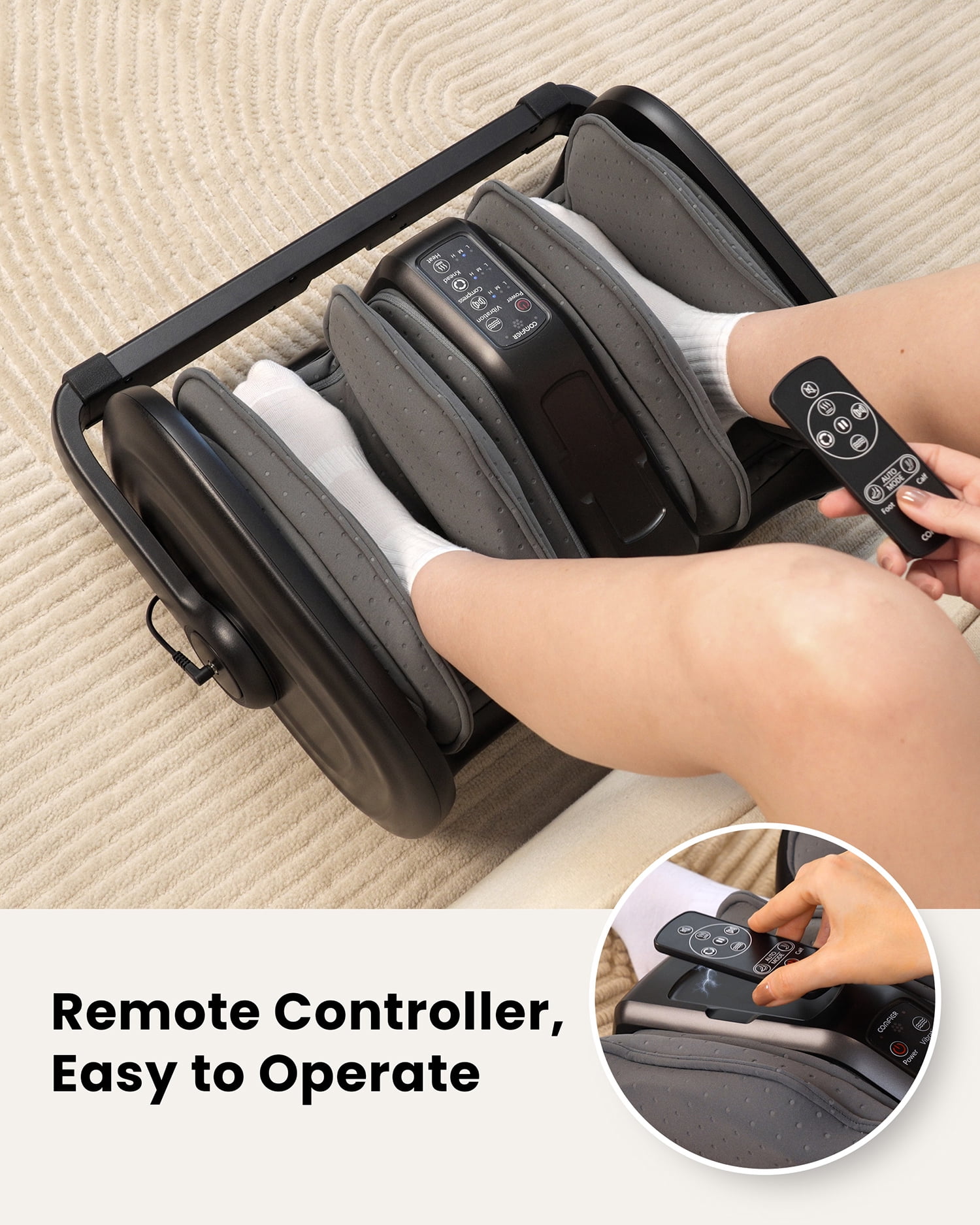 Shiatsu Foot Massager with Heat, 3 in 1 Feet Massage Machine for Neuropathy Plantar Fasciitis Circulation, Gifts