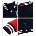thumbnail image 5 of Aideaone Kids Baseball Jackets Boys Button up Toddler School Varsity Uniform Casual Sport Coat for Toddler Boy 3-6T, 5 of 8
