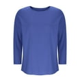 thumbnail image 5 of Hvyesh Womens 3/4 Sleeve Blouses Crew Neck Shirts Dressy Casual 3/4 Length Sleeve Tops, 5 of 5