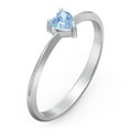 thumbnail image 3 of Heart Birthstone Ring - Blue Topaz (December), 3 of 6
