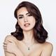 thumbnail image 5 of Collar de cristal con cadena clavicular y colgante accesorio en forma de hoja, 5 of 8