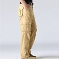 thumbnail image 4 of Men's Premium Relaxed Fit Straight Leg Cargo Pant Outdoor Ripstop Tactical Pants Water-Resistant Military Cargo Pants Lightweight EDC Pockets Outdoor Hiking Work Pants, 4 of 6