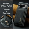 thumbnail image 5 of 2 In 1 Wallet Case Compatible with Google Pixel 9 / 9 Pro, Premium PU Leather Phone Case Back Cover Magnetic Detachable with Trifold Wallet Card Holder Pocket for Google Pixel 9 / 9 Pro, Black, 5 of 10