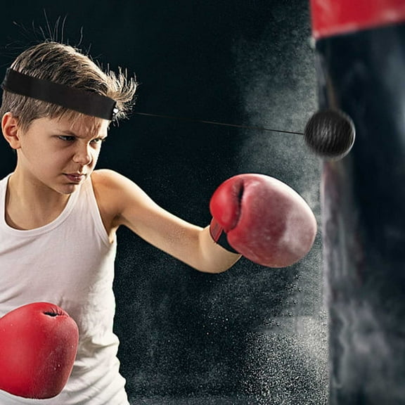 Boxing Gym Game Boxing Reflex Ball Headband Set, Head Mounted Boxing BallDecompression And Release Ball, Speed Ball for Adult And Children's Training Fitness Entertainment