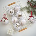 thumbnail image 2 of 6 PCS Christmas Tree Ornaments Ball Vintage, Farmhouse Distressed Hanging Decorations for Xmas Tree, Shatterproof Holiday Party Favors & Home Decor, 2 of 4