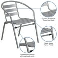 thumbnail image 5 of Silver Metal Stack Chair with Aluminum Slats, 5 of 11