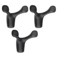thumbnail image 1 of Gancho de pared de 3 uds, gancho de baño con cuerno de vaca, negro, 1 of 5