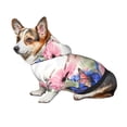 thumbnail image 7 of Fotbe Butterfly And Flowers Print Small Dog Sweater Hoodies Pet Grey Hooded Soft Fleece Sweatshirts with Pocket Fall Winter Puppy Cat Sweaters Warm Clothes-X-Large, 7 of 7