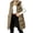 Khaki, variant on Staron Women Winter Sleeveless Hooded Down Jacket Casual Quilted Puffer Vest Coat with Zipper Pockets Solid Color Warm Outerwear Army Green XXL