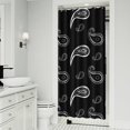 thumbnail image 2 of Retro Tribal Shower Curtain 36x72 Inches, Quick-Dry Polyester with Plastic Rings, Boho Earth Tone Artistic Aesthetic for Bathroom Decor, 2 of 4