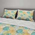 thumbnail image 2 of Abstract Comforter & Sham Bedding Set, Silhouette Petals Nature Abstraction with Geometric Influences, 3 pcs Duvet Set Microfiber Filling Quilt, 5 Sizes, Teal Earth Yellow, by Ambesonne, 2 of 4