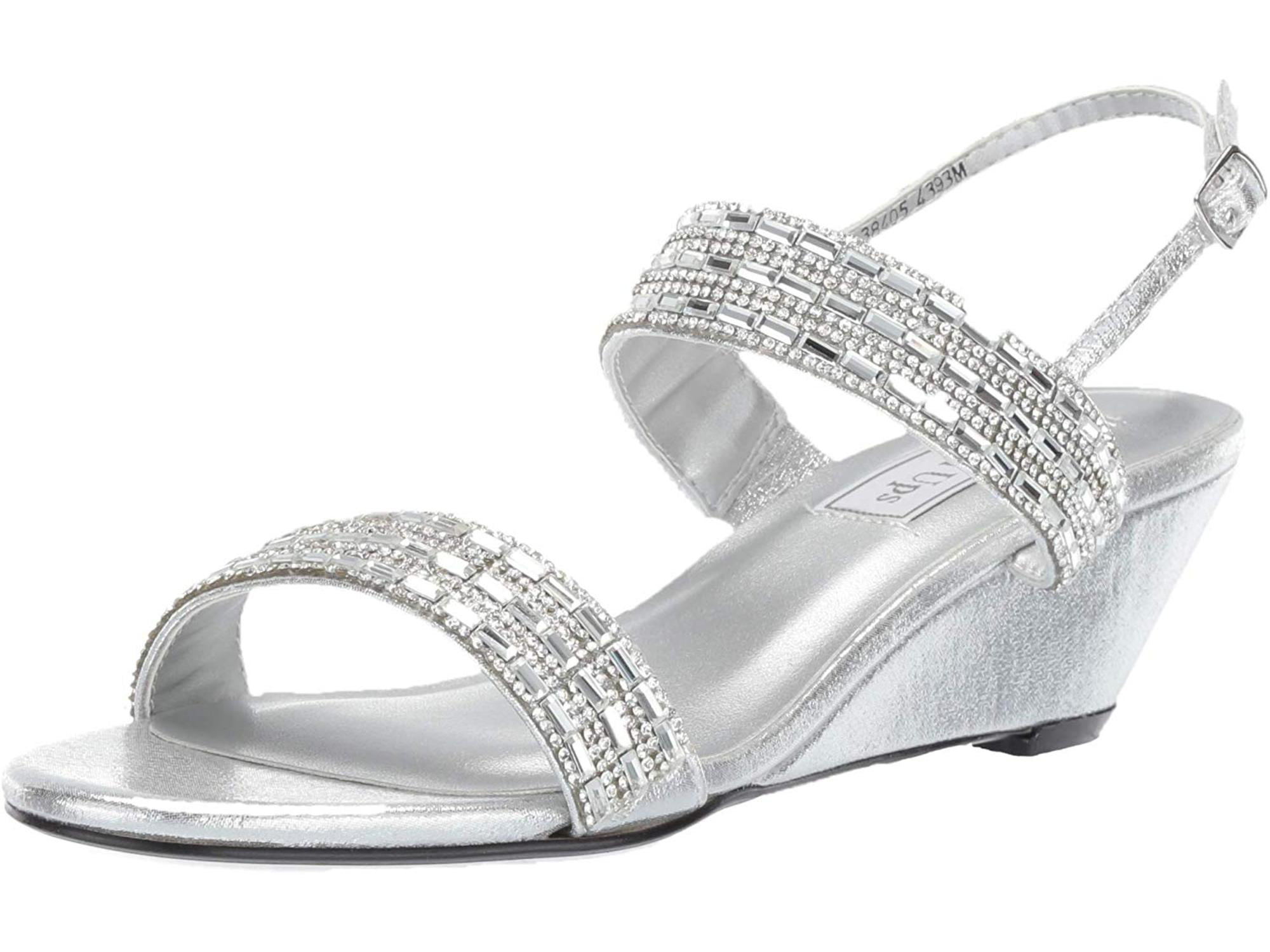 Touch Ups - Touch Ups Women's Allison Wedge Sandal, Silver, Size 11.0 ...
