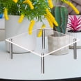 thumbnail image 4 of 2 pcs Acrylic Cake Display Stand Square Cake Dessert Stand Clear Cake Display Holders, 4 of 8