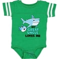 thumbnail image 3 of Inktastic My Great Uncle Loves Me with Cute Sharks Boys or Girls Baby Bodysuit, 3 of 5