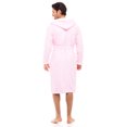 thumbnail image 6 of Men’s Terry Hooded Robe Spa Waffle Weave Bathrobe for Men 100% Cotton Robes Pink XXL, 6 of 8