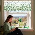 thumbnail image 2 of St. Patrick''s Day Shamrock Valances for Windows 54x18 Inch Green Cute Clover-Adorned Curtain Valance for Kitchen Bathroom Bedroom Living Room Decor, 2 of 4