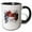 Black/White, variant on 3drose, Colorful Farmyard Roosters Cut Out, 11oz Mug
