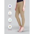 thumbnail image 3 of Stylesindia Women Leggings Breathable Women Wear Versatile Tights for Women Elastic Waistband Comfort Lady Leggings (Cotton, Beige), 3 of 4