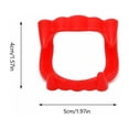 thumbnail image 2 of Glow in Dark Vampire Fangs Halloween Costume Teeth Adult Kids Fake Fangs Cosplay Props for Party Favors Goodie Bag Fillers (Red), 2 of 3