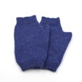 thumbnail image 2 of iMongol Pure Merino Wool Women Men Unisex Fingerless Mittens Gloves Half Fingers, Thumb Hole Thick 3ply Yarn (Blue), 2 of 3