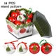 thumbnail image 3 of 14 piezas de bolas colgantes para decoración de árbol de Navidad, juguete para fiesta, bolas colgantes, decoración del hogar, regalo de Navidad, juego de Navidad, bola de discoteca, 3 of 5