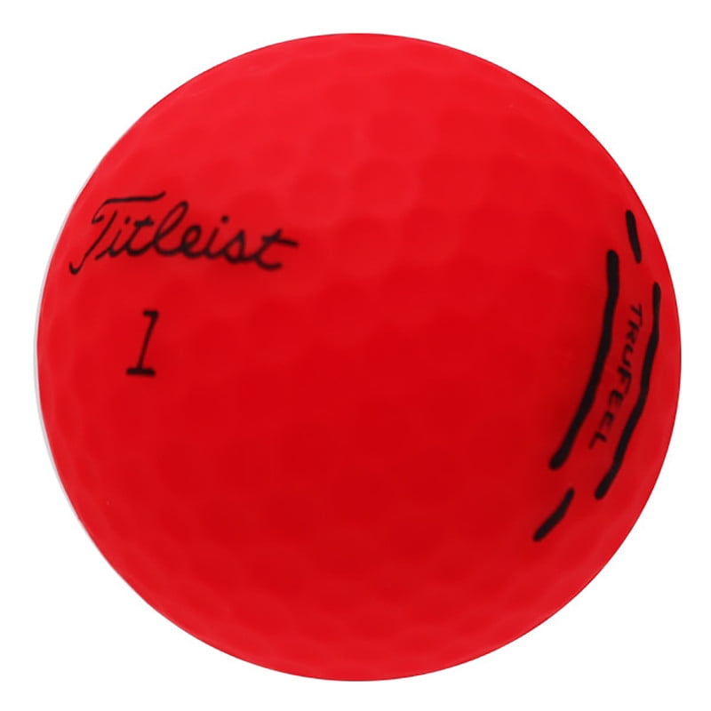 Pre-Owned Titleist TruFeel Matte Red Golf Balls, Mint / AAAAA Condition, 12 Pack